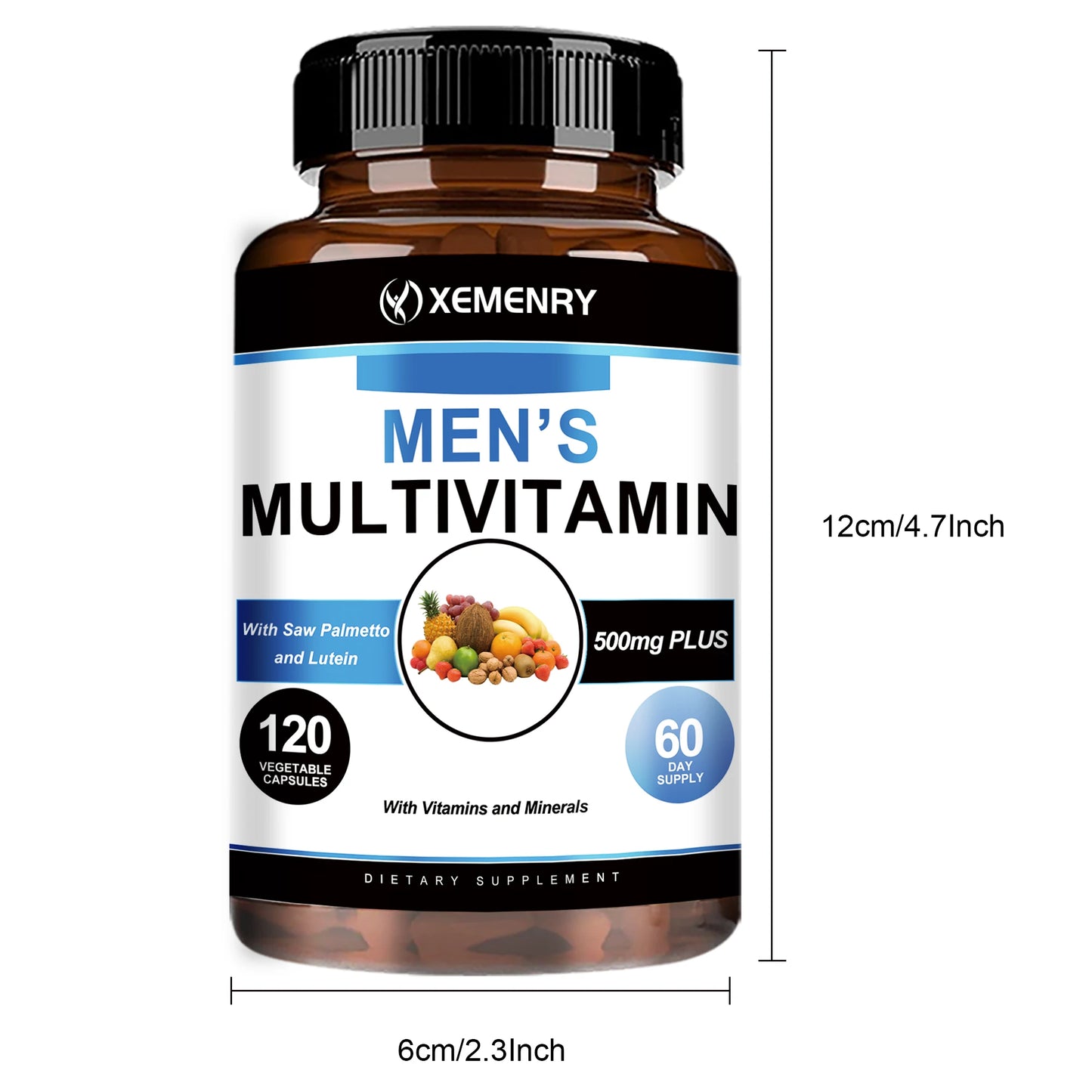 Men's Multivitamin Supplements - Antioxidant, Bone, Immune, Energy, Metabolism, Muscle Function - 120 Capsules