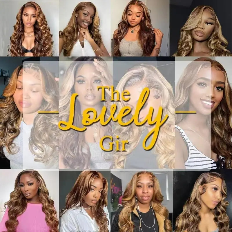 30 Inch 4/27 Highlight Wig Human Hair Body Wave 13x6 Hd Lace Frontal Wig Brazilian Remy Colored Transparent Lace 13x4 For Women