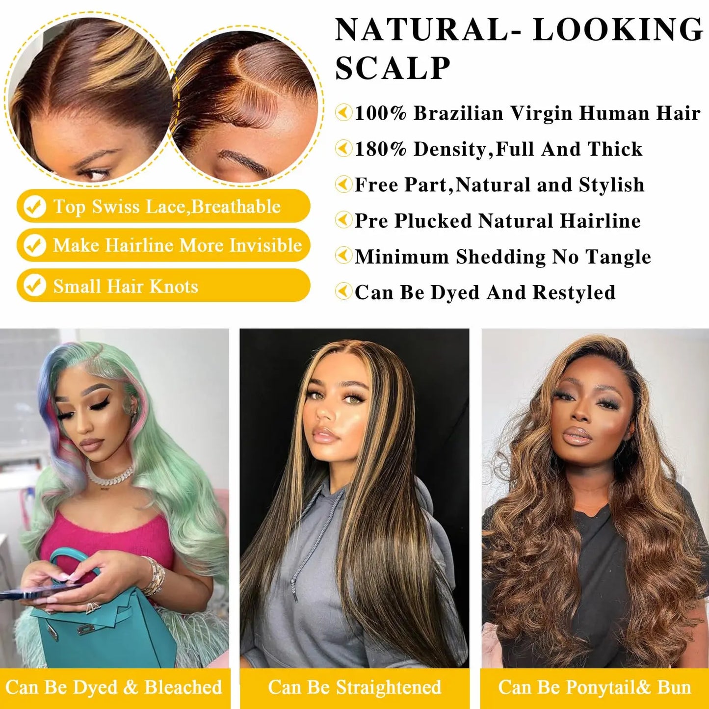 30 Inch 4/27 Highlight Wig Human Hair Body Wave 13x6 Hd Lace Frontal Wig Brazilian Remy Colored Transparent Lace 13x4 For Women