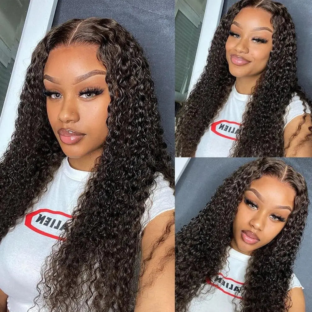 200 Density Water Wave 13x6 Transparent Lace Front Wig Glueless Human Hair Wigs Deep Wave 13x4 Lace Frontal Wig For Women