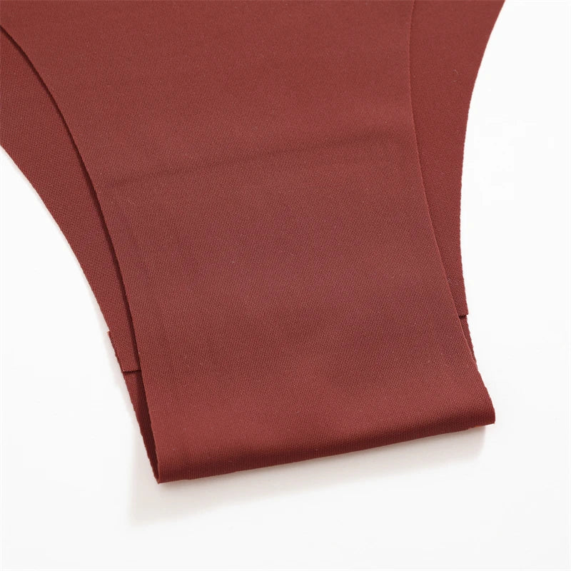 FINETOO 8Pcs Ultra-thin Seamless Underwear Women's Panties Sexy Low Waist Solid Brazilian Pants Female Plus Size Erotic Lingerie