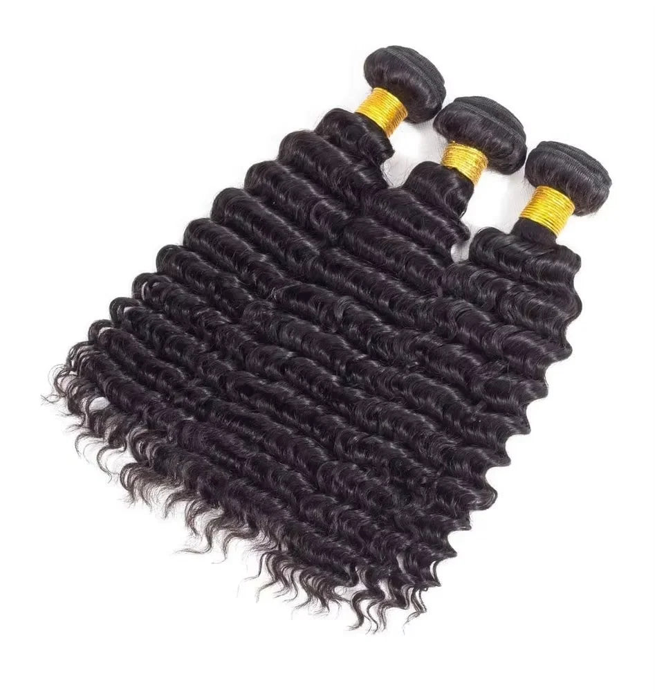 Deep Wave Bundles Human Hair 18 20 22 Inch Water Wave Bundles 10A Brazilian 100% Unprocessed Virgin Human Hair